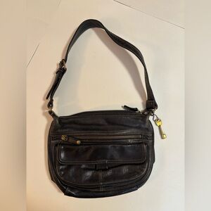 Fossil Black Shoulder Purse